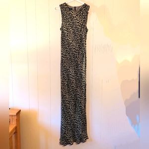 Ralph Lauren Silk Cheetah long dress size 12